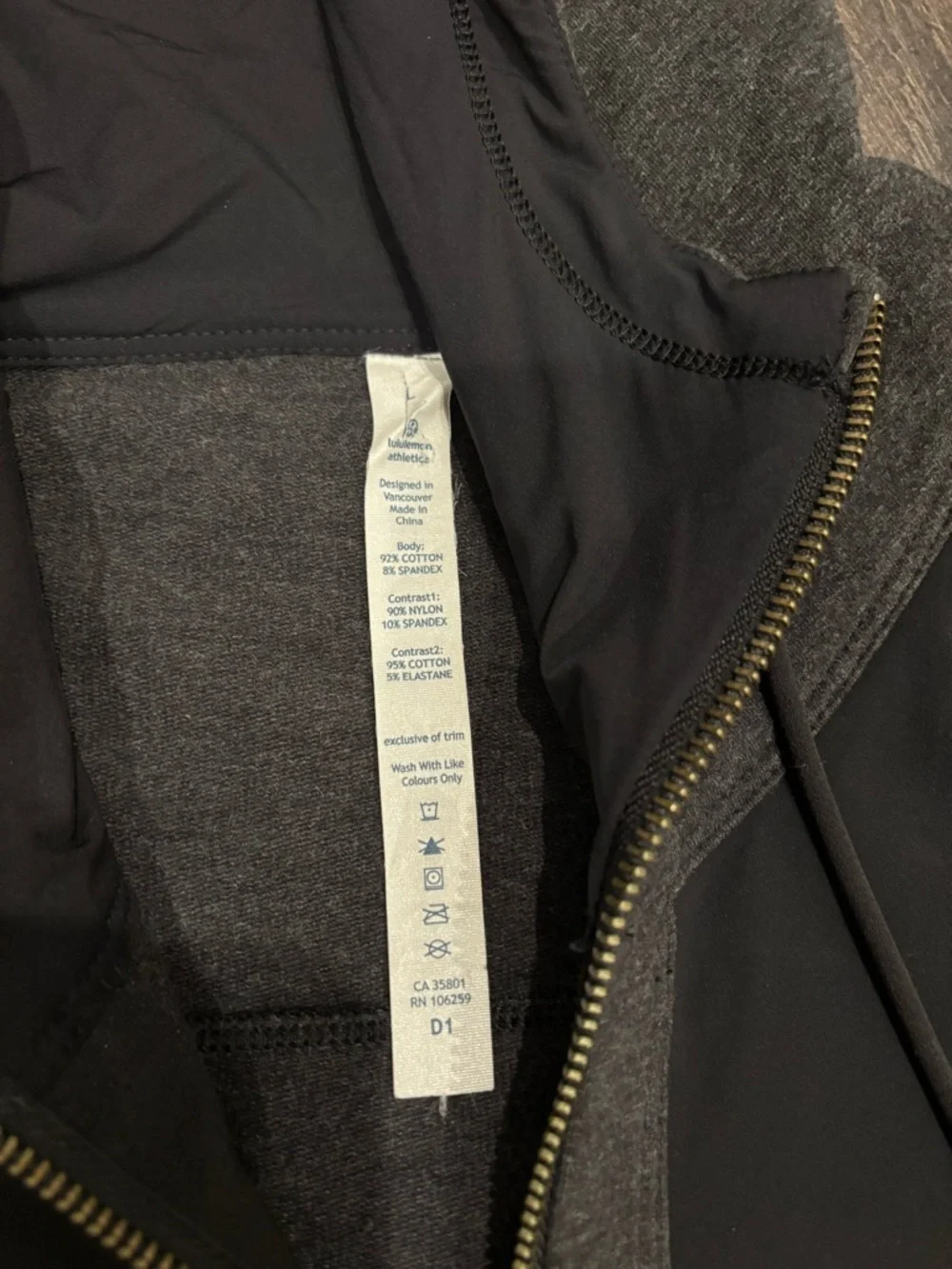 Lululemon Mens Dispatch Hoodie Heathered Gray/Black Large Great condition!
